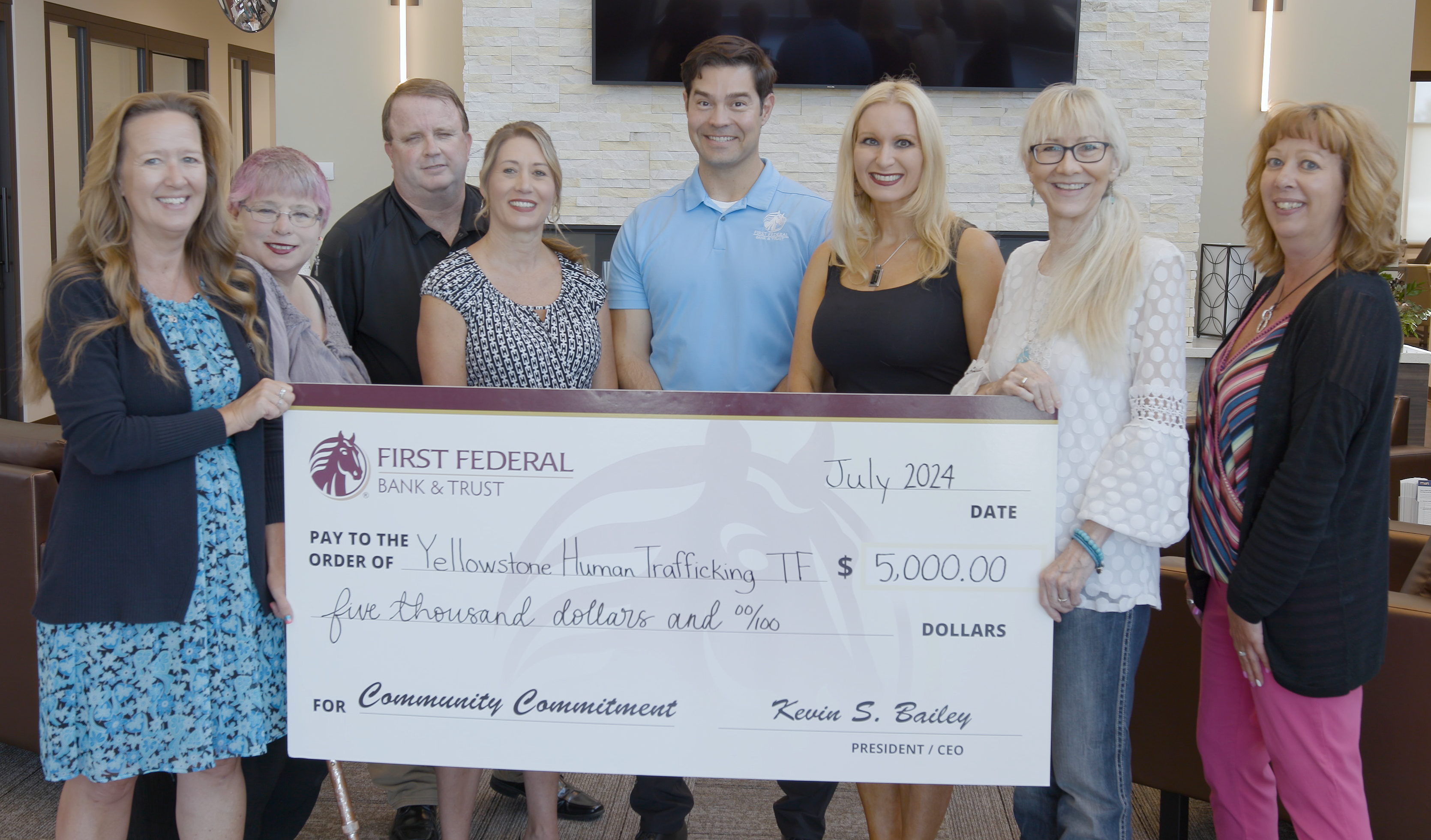 YHTFF $5,000 award from First Federal Bank & Trust’s “Community Commitment” program.